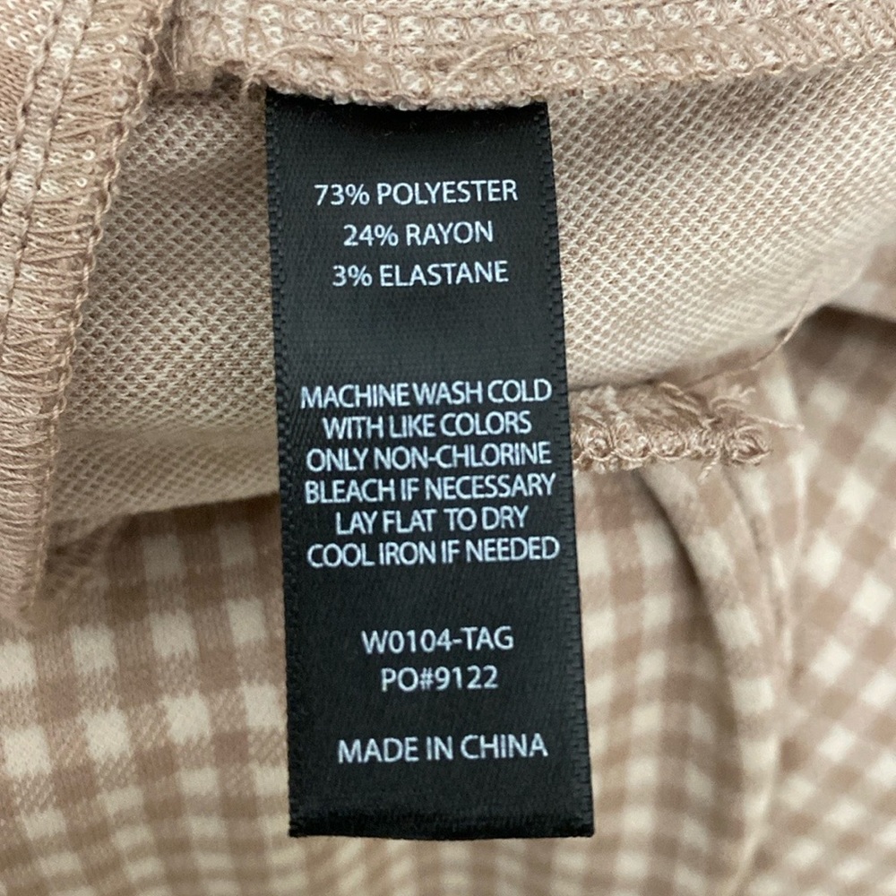 Betabrand Tan Gingham Dress Yoga Pants Sz S - Picture 10 of 11